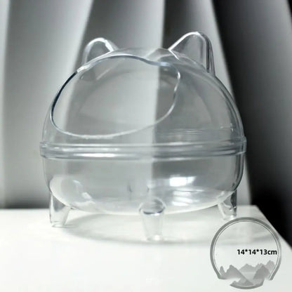 Transparente Hamstertoilette