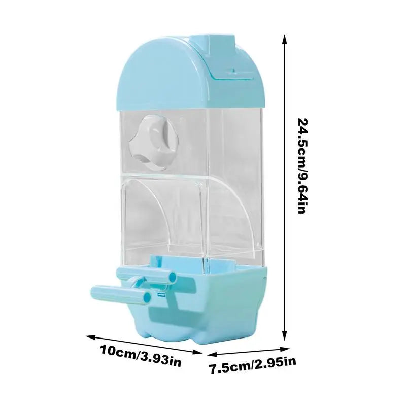 Mangiatoia per uccelli Distributore d'acqua Mangiatoia per parrocchetti a forma di casa Mangiatoia per uccelli intelligente Gabbia per bere contenitore per alimenti anti-fuoriuscita di grande capacità