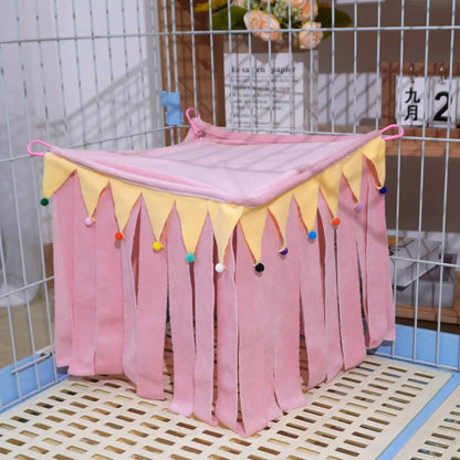 Striscia di nappe Caviale d'India Tenda per animali domestici Nascondiglio Morbido Piccoli animali Nascondere la casa Letto per dormire Comodo criceto Nascondere angolo Nido Coniglio