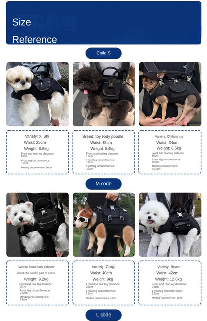 Zaino con logo personalizzato per cani Imbracatura per cani per tutto il corpo con manico Imbracature per sollevamento cani per cani anziani Cani disabili Forniture per animali domestici