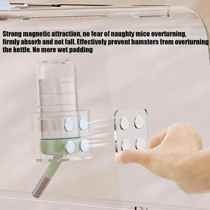 Supporto magnetico per bottiglia d'acqua per piccoli animali