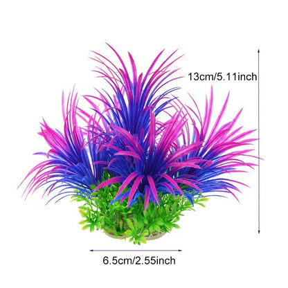 Piante d'acquario artificiale acqua subacquea erba Piante di plastica acquatiche per Acquario decorazioni per acquari Piante Acquario