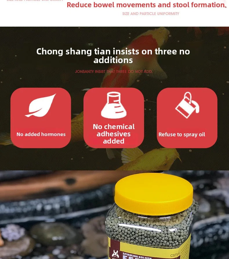 Cibo per carpe Koi, pesci rossi e pesci ornamentali