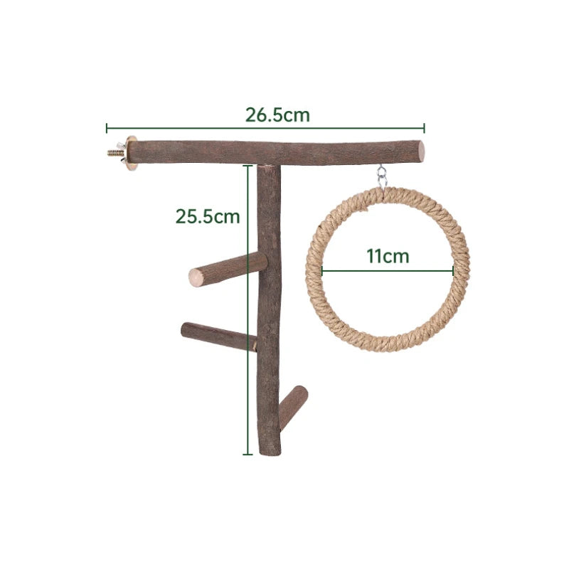 Gabbia per pappagalli Altalena Giocattolo Scaletta Giocattolo da masticare per uccelli da compagnia Filo di cotone appeso per uccello Noia Gabbia per rompere il cerchio sospeso Giocattolo