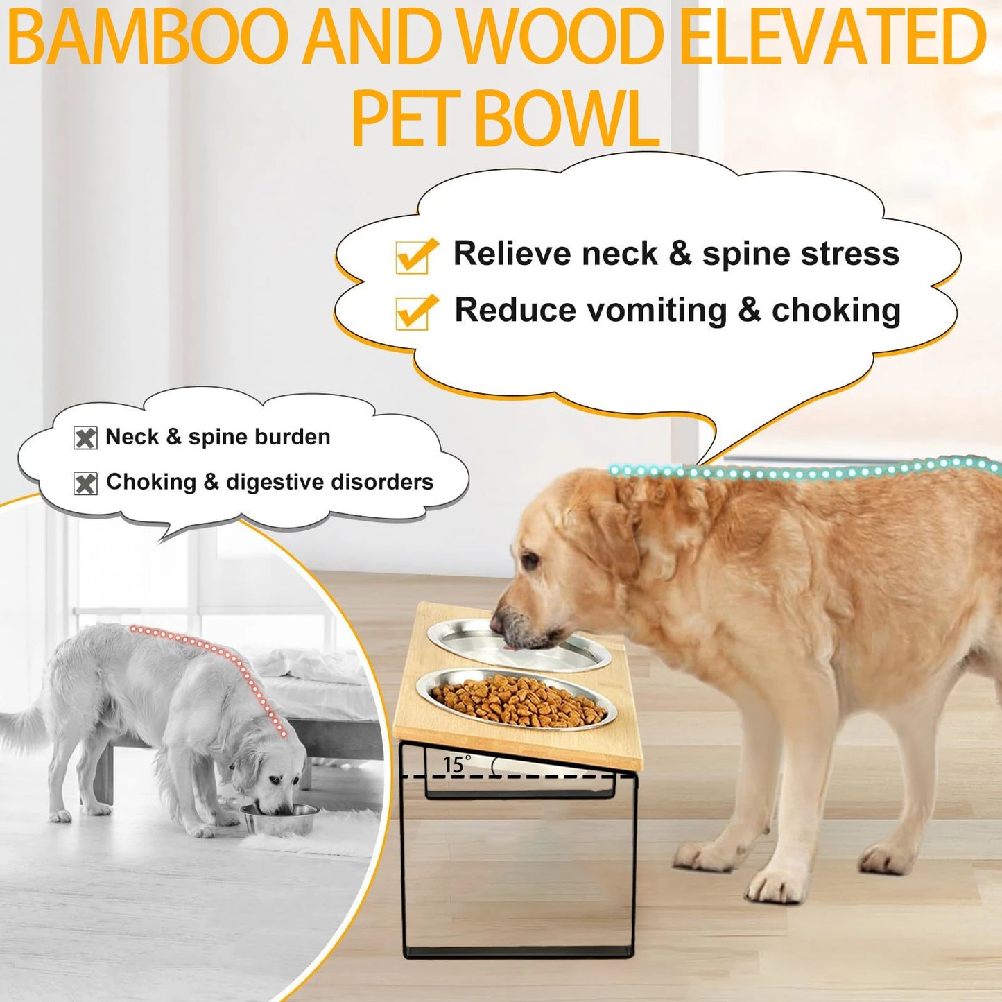 Ciotola multipla inclinata e sospesa