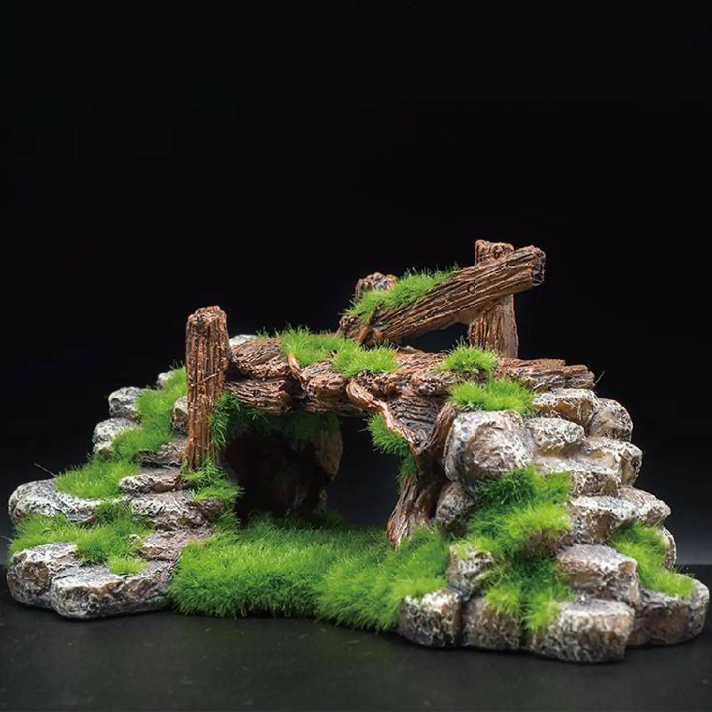 Aquarium Rockery Hideaway Aqua Höhlen Multifunktionale Brücke Ornament Aquarium Dekoration für Tisch Desktop Dekorativ