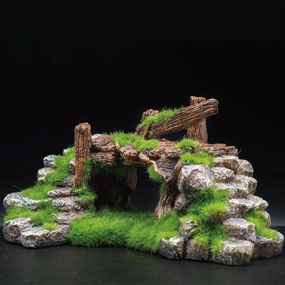 Aquarium Rockery Hideaway Aqua Höhlen Multifunktionale Brücke Ornament Aquarium Dekoration für Tisch Desktop Dekorativ