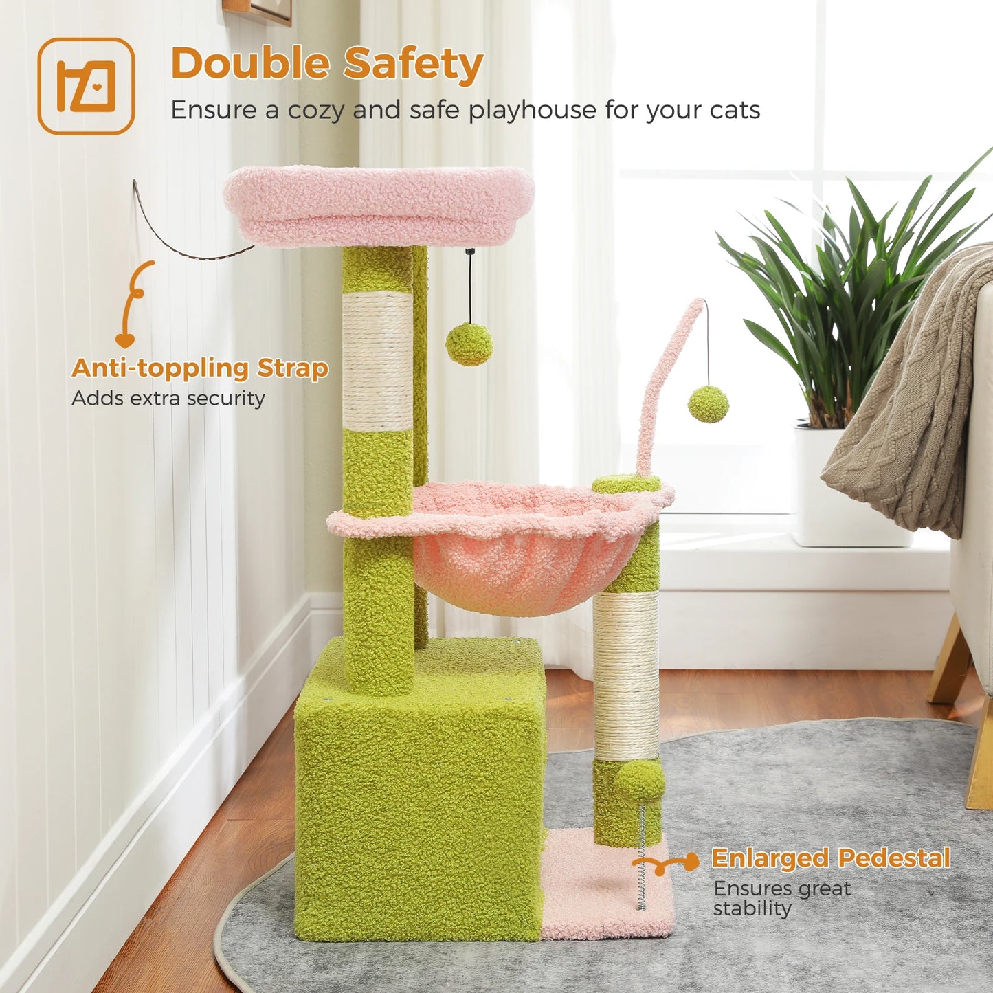 Albero per gatti cactus 4 in 1