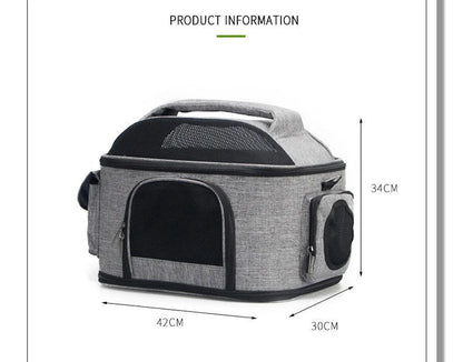 Tinta unita 43 * 31 * 35 cm MeshTravel Gatti e cani Borsa a tracolla pieghevole per animali domestici Borsa per cani