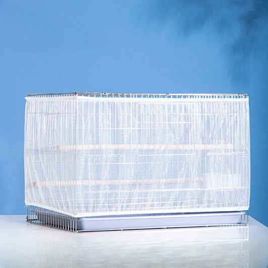 Copertura per gabbia per uccelli in poliestere resistente da 1 pezzo, copertura per gabbia per animali domestici in rete antiusura, zanzariera antipolvere in rete piccola per gabbia per uccelli