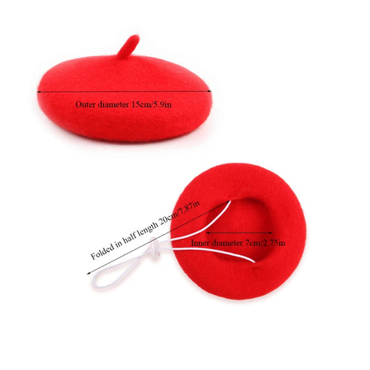 Set 2 pezzi cappello e fiocco