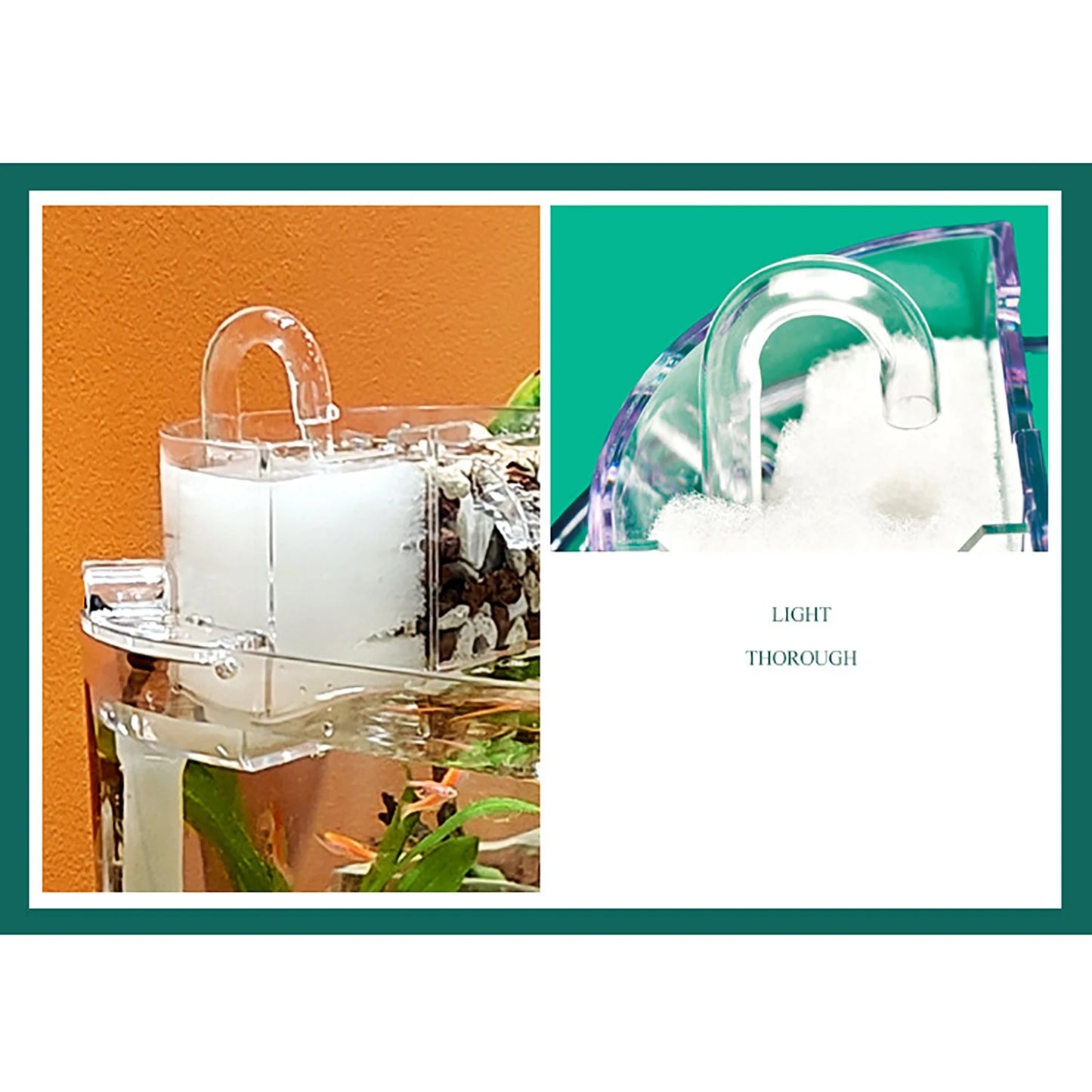Mini-Tisch-Aquarienset mit Filterdeckel, Wasserpumpe 2,5 W, Tauchpumpe, umweltfreundliches transparentes Aquarium, Heimdekoration