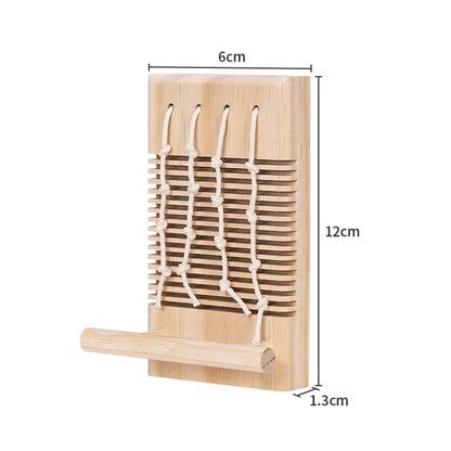 Bird Perches Platform with Climbing Ladder Bite toys Parakeet Cage Accessories Wooden Playing Gyms Exercise Parrot Cage Toys Set