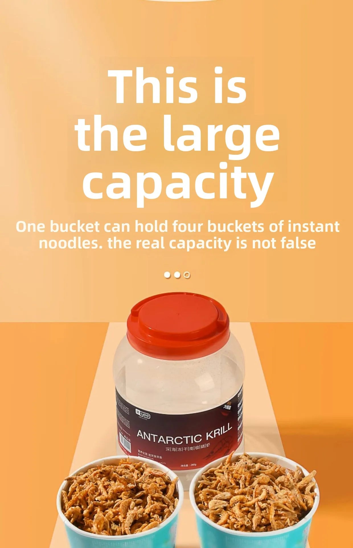 Cibo Premium per pesci, tartarughe, pappagalli - Krill antartico liofilizzato