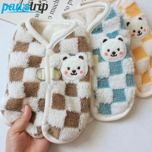 Gilet inverno scacchi/orso