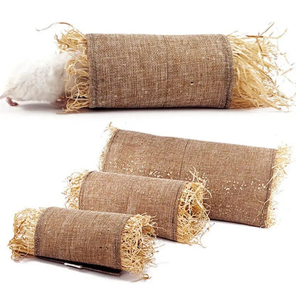 Kaninchen Hideaway Spielzeug Gras Stroh Kaninchen Spielzeug Tunnel Hamster Zubehör für Meerschweinchen Chinchilla Frettchen Ratten