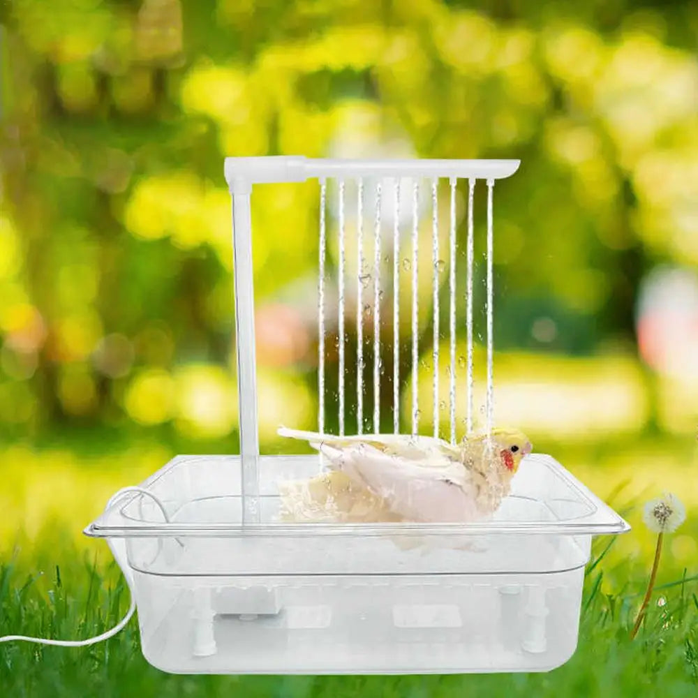 Vogelbad Automatisches Duschbad Mehrzweck-Badewanne Kleiner Käfig Vogelbad Duschbrunnen für Sittiche mit mehreren