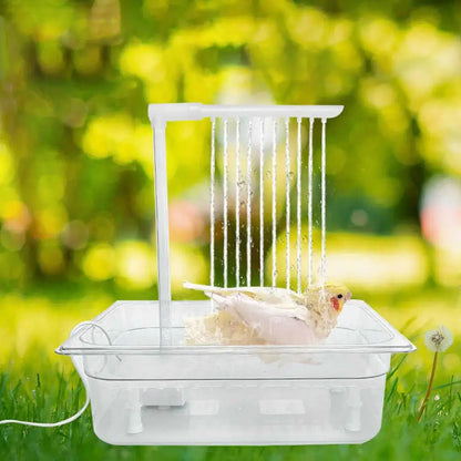 Vogelbad Automatisches Duschbad Mehrzweck-Badewanne Kleiner Käfig Vogelbad Duschbrunnen für Sittiche mit mehreren
