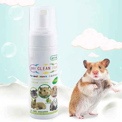 Shampoo a secco in schiuma piccoli animali