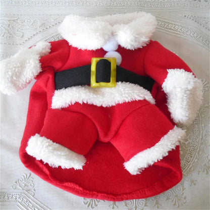 Simpatico cane Babbo Natale vestito costume di Natale per cani di piccola taglia gatti Yorkie vestiti cosplay vestire tuta regali per feste forniture