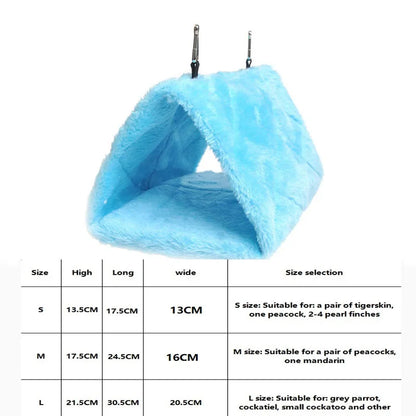 Letto per uccelli Gabbie per pappagalli per uccelli invernali per animali domestici Calda peluche Amaca Capanna Tenda Letto Appeso Grotta per dormire e schiusa Accessori per uccelli