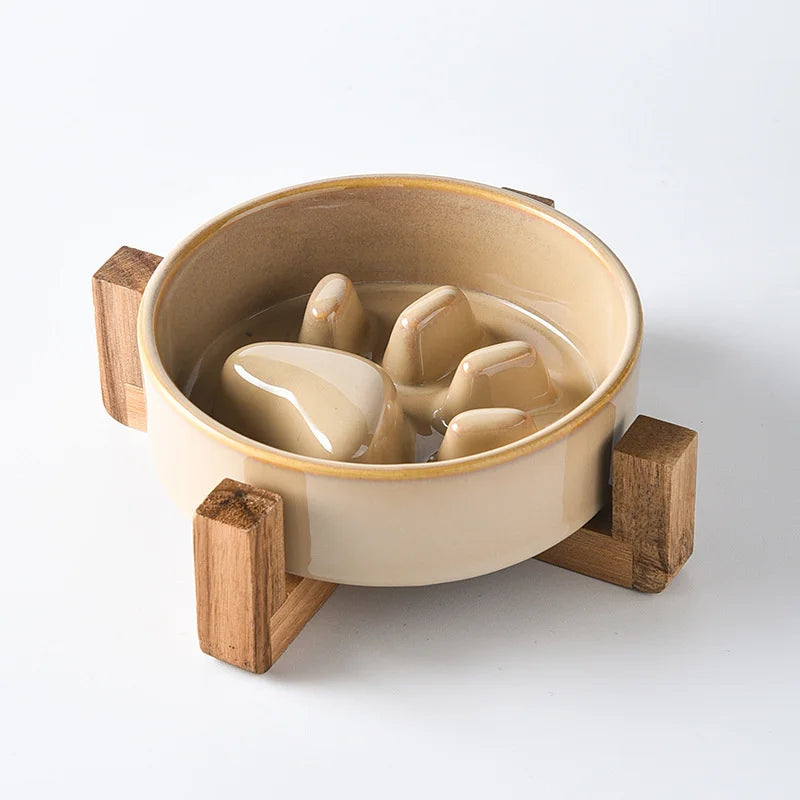 Nuova ciotola per Slow Food ciotola per alimenti in ceramica per cani e gatti ciotola per Slow Food forniture per animali domestici alimentatore antiurto Anti soffocamento