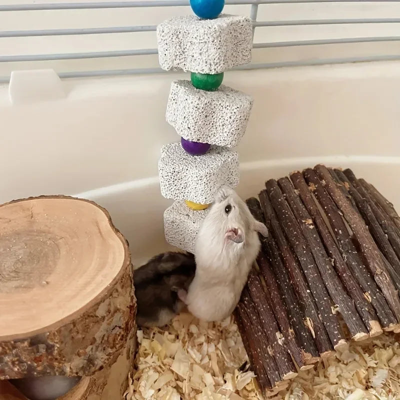 Blumenförmiges Vogel-Molarspielzeug Papagei Schleifstein Vogelkäfig-Spielzeug Sittich Chinchilla Eichhörnchen Spielzeug Vogelkäfig-Zubehör