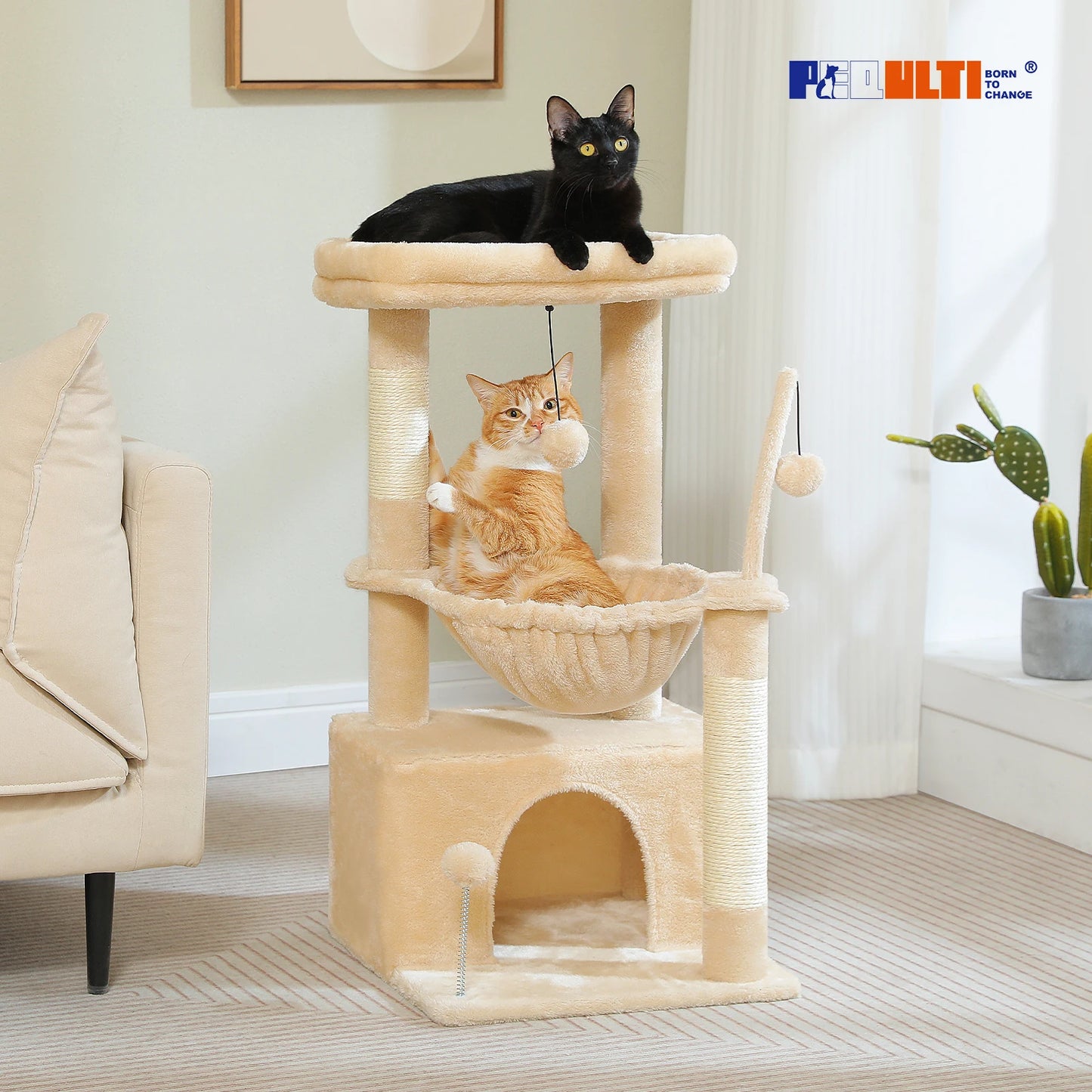 Piccolo albero per gatti con amaca e tiragraffi
