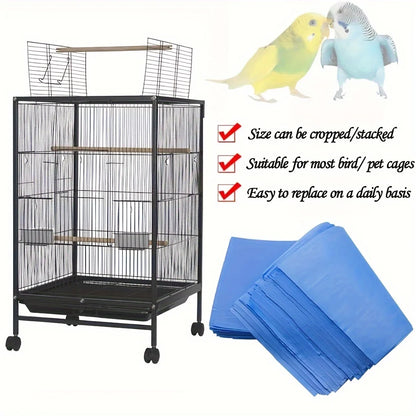 1 Pack mit 20 dicken Einweg-Käfigeinlagen für Vögel: leicht zu reinigende Papageienkotauffangbehälter, strapazierfähiges Spandex-Material, essentielles Vogelzubehör
