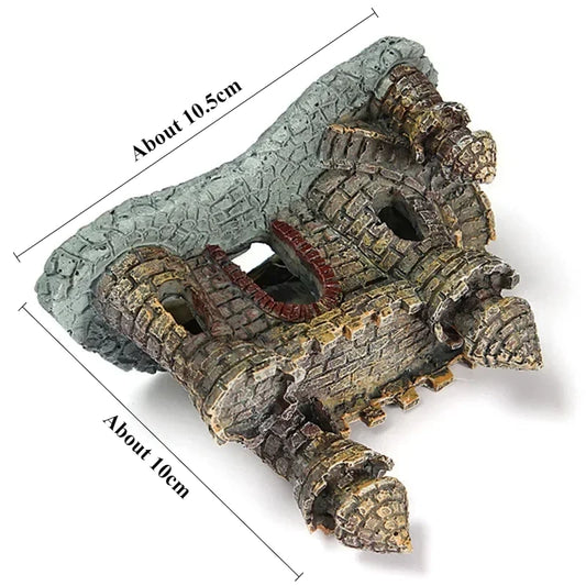 1 pz acquario resina castello acquario decorazioni castello torre ornamenti acquario acquario accessori decorazione