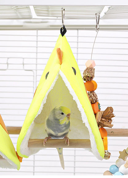 Weicher Plüsch-Vogelpapageiennest Vogelpapagei-Hängematte Sittich Hängebetthaus Höhlenkäfig Hütte Zelt Spielzeug Vogelkäfig Zubehör