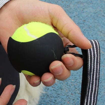 Supporto per copertura per palline per animali domestici con attacco per guinzaglio per cani Supporto per palline da tennis