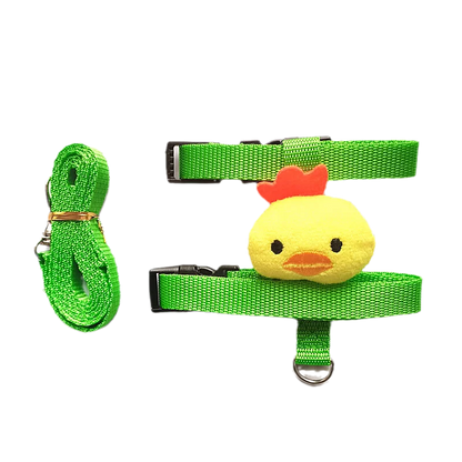 Wakling Outdoor Kleine Tiere Kaninchengeschirr und Leine Cartoon-Stil für Kaninchen Meerschweinchen Kaninchen Zubehör Haustier