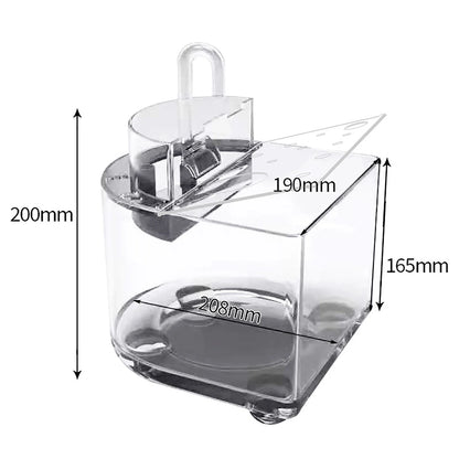 Mini-Tisch-Aquarienset mit Filterdeckel, Wasserpumpe 2,5 W, Tauchpumpe, umweltfreundliches transparentes Aquarium, Heimdekoration