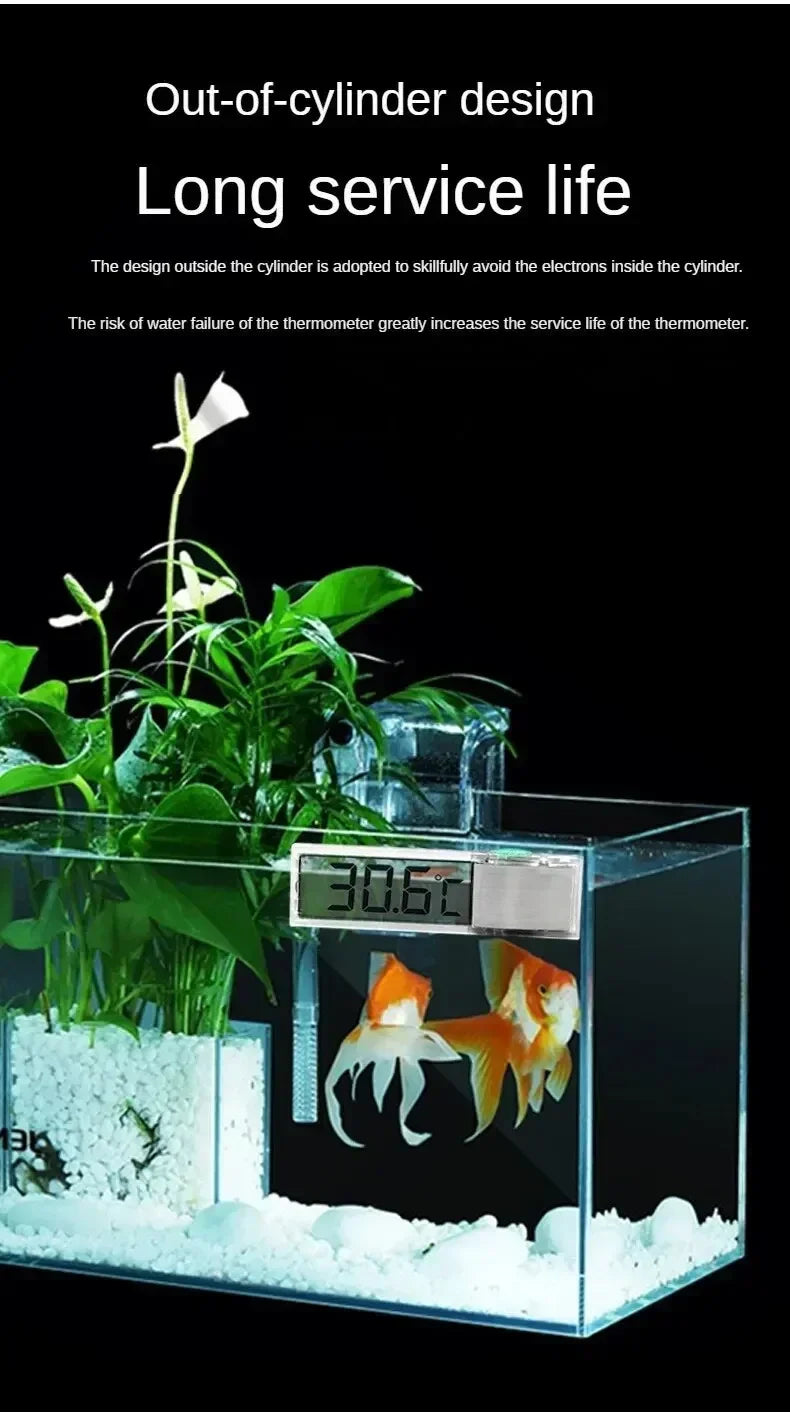 1 pz termometro per acquario elettronico LCD digitale misurazione della temperatura dell'acquario misuratore di temperatura dell'acquario accessori per acquari