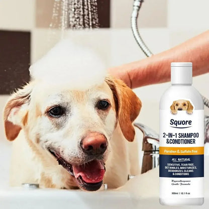 Welpen-Shampoo und -Conditioner, natürliches 2-in-1-Feuchtigkeitsshampoo, feuchtigkeitsspendendes Hundeshampoo für empfindliche Haut, pH-neutral