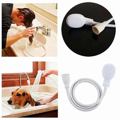 1 Pz 1.2 M Cane Pet Bagno Soffione doccia Tubo da bagno per animali Lavello Spray Filtro di scarico Lavaggio dei capelli Tagliacapelli Shampoo Cucina per animali domestici