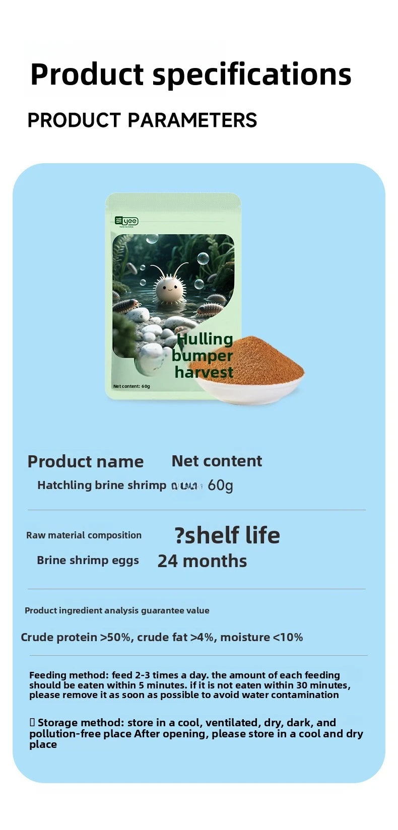 Cibo istantaneo per pesci tropicali sensibili