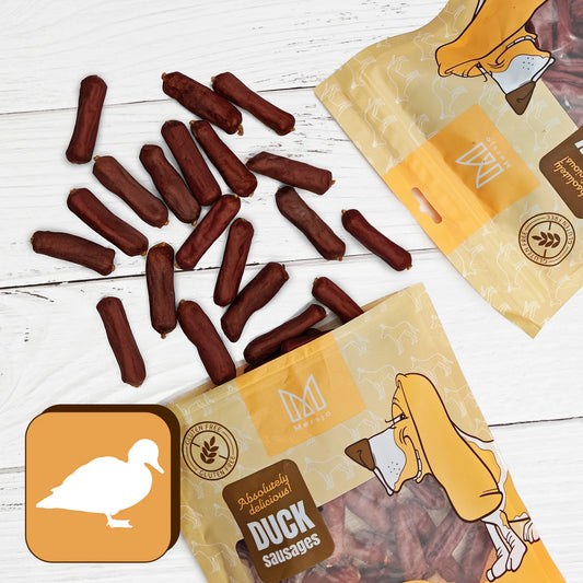 Salsicce di anatra, prelibatezza naturale per un cane, Mersjo, 500g