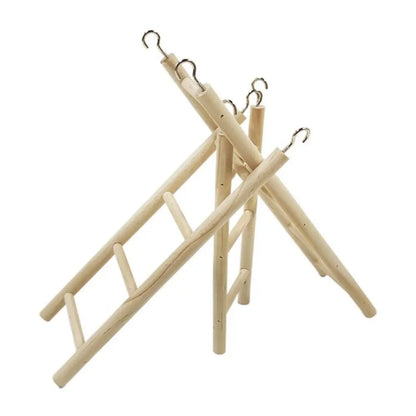 1 Stück Vogelspielzeug Holzleitern Schaukel Kratzbaum Kletterstange 3/4/5/6 Leiter Vogelkäfig Hamster Papagei Spielzeug Hängende Haustierbedarf