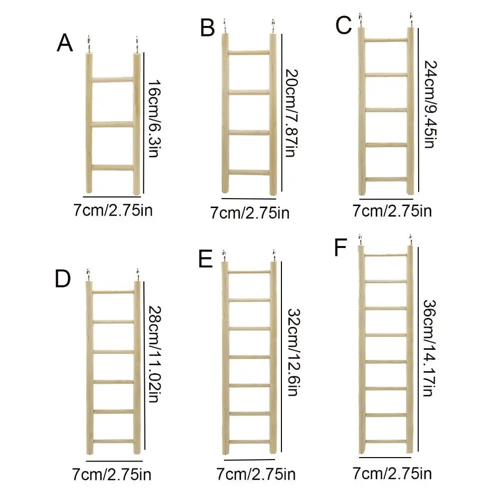 1 pz uccelli giocattolo scale in legno altalena Scratcher trespolo arrampicata 3/4/5/6 scala gabbia per uccelli criceti pappagallo giocattoli appesi forniture per animali domestici