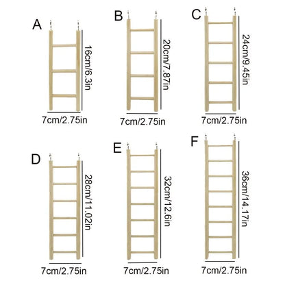 1 pz uccelli giocattolo scale in legno altalena Scratcher trespolo arrampicata 3/4/5/6 scala gabbia per uccelli criceti pappagallo giocattoli appesi forniture per animali domestici