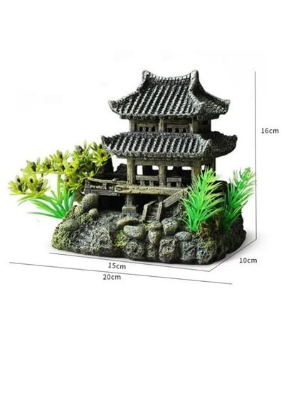 Pagoda decorativa stile antico per acquario