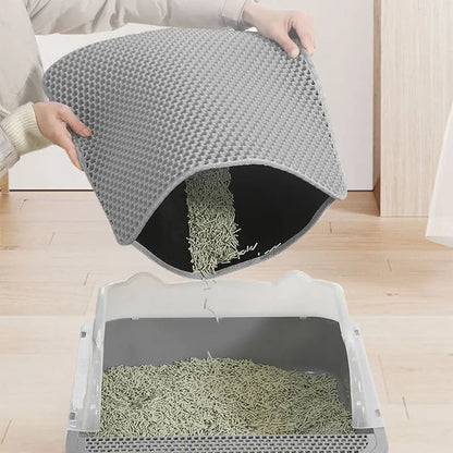 Katzenstreumatte für Haustiere, doppellagige, wasserdichte Katzenstreumatte, Haustier-Streumatte, saubere Pads-Produkte für Katzenzubehör