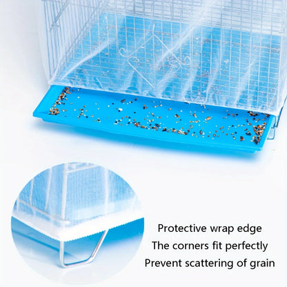 Copertura per gabbia per uccelli in poliestere resistente da 1 pezzo, copertura per gabbia per animali domestici in rete antiusura, zanzariera antipolvere in rete piccola per gabbia per uccelli