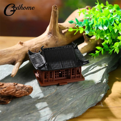 Miniatur-Pavillon-Figur, Bonsai-Ornament, Garten-Dekorationen, Mikro-Landschaft, Pavillon-Statue, Zen-Modell, Garten-Zubehör, Hof-Steingarten