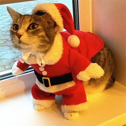 Costume Babbo Natale per gatti e cuccioli