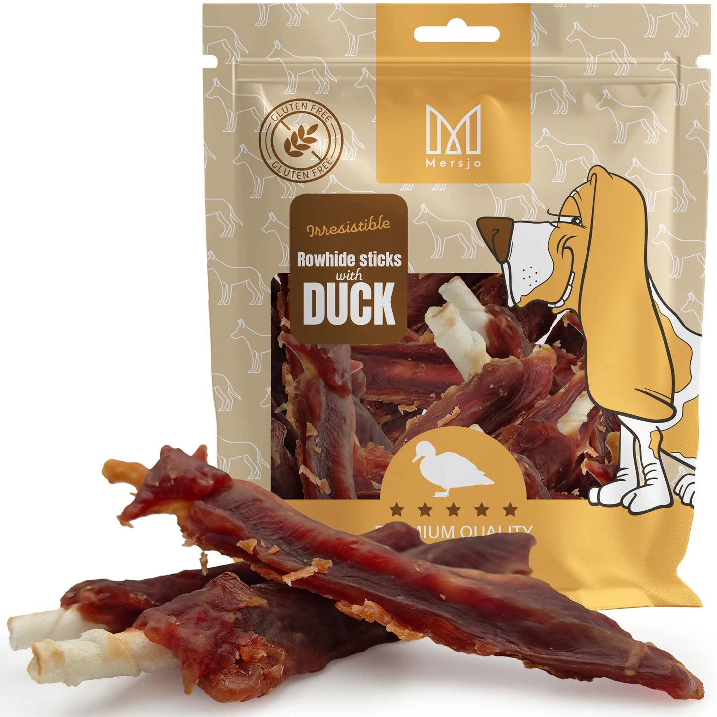 Entenbrustfiletstreifen, natürliches Hunde-Leckerli, Mersjo, 500g