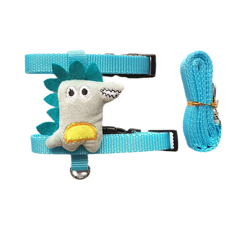 Wakling Outdoor Kleine Tiere Kaninchengeschirr und Leine Cartoon-Stil für Kaninchen Meerschweinchen Kaninchen Zubehör Haustier