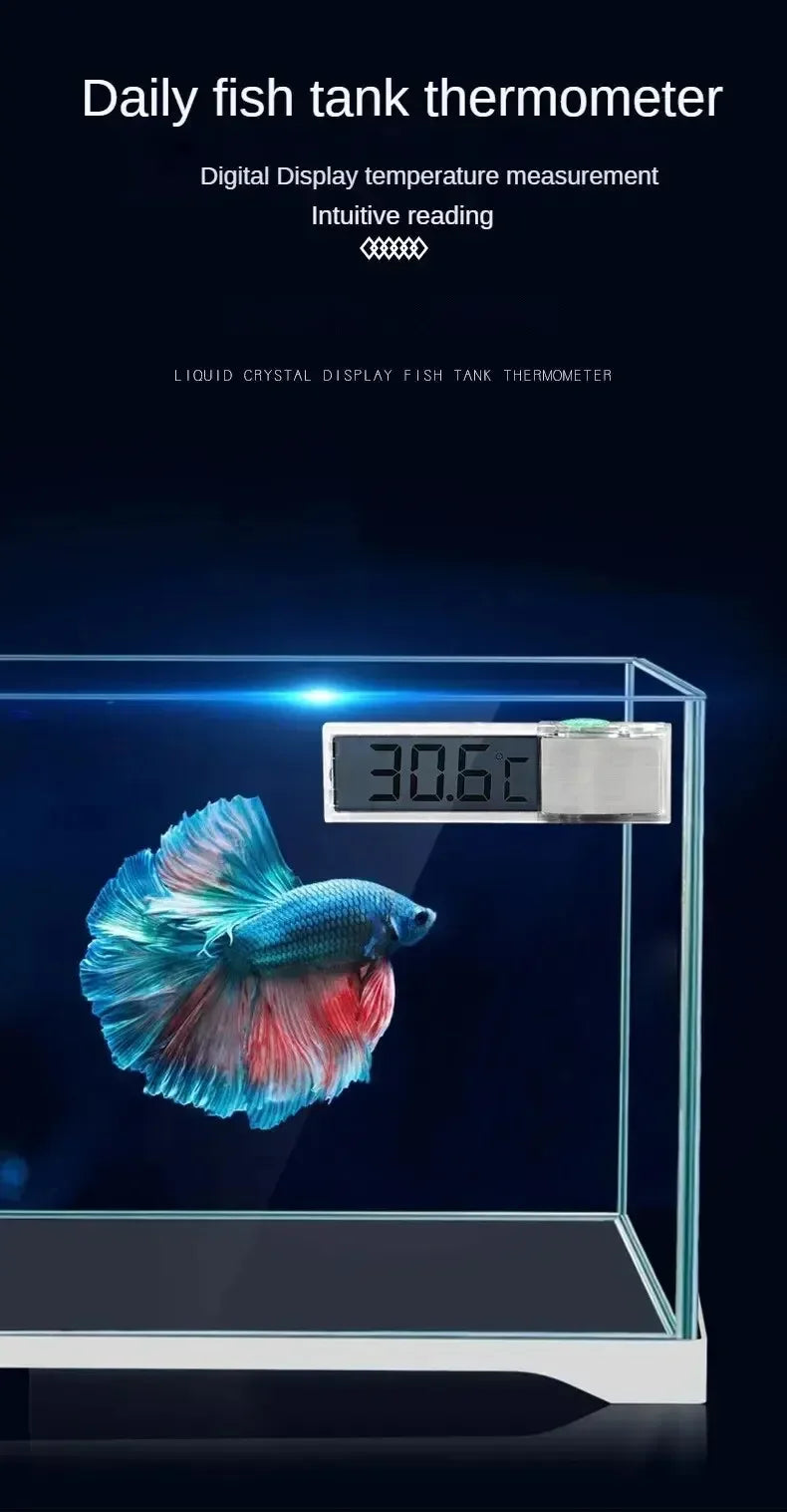1 pz termometro per acquario elettronico LCD digitale misurazione della temperatura dell'acquario misuratore di temperatura dell'acquario accessori per acquari